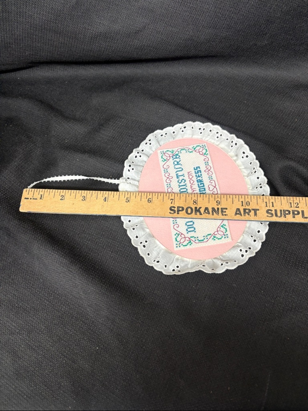 Do Not Disturb 'Honeymoon in Progress' Cross-Stitch door hanger - Picture 5 of 5